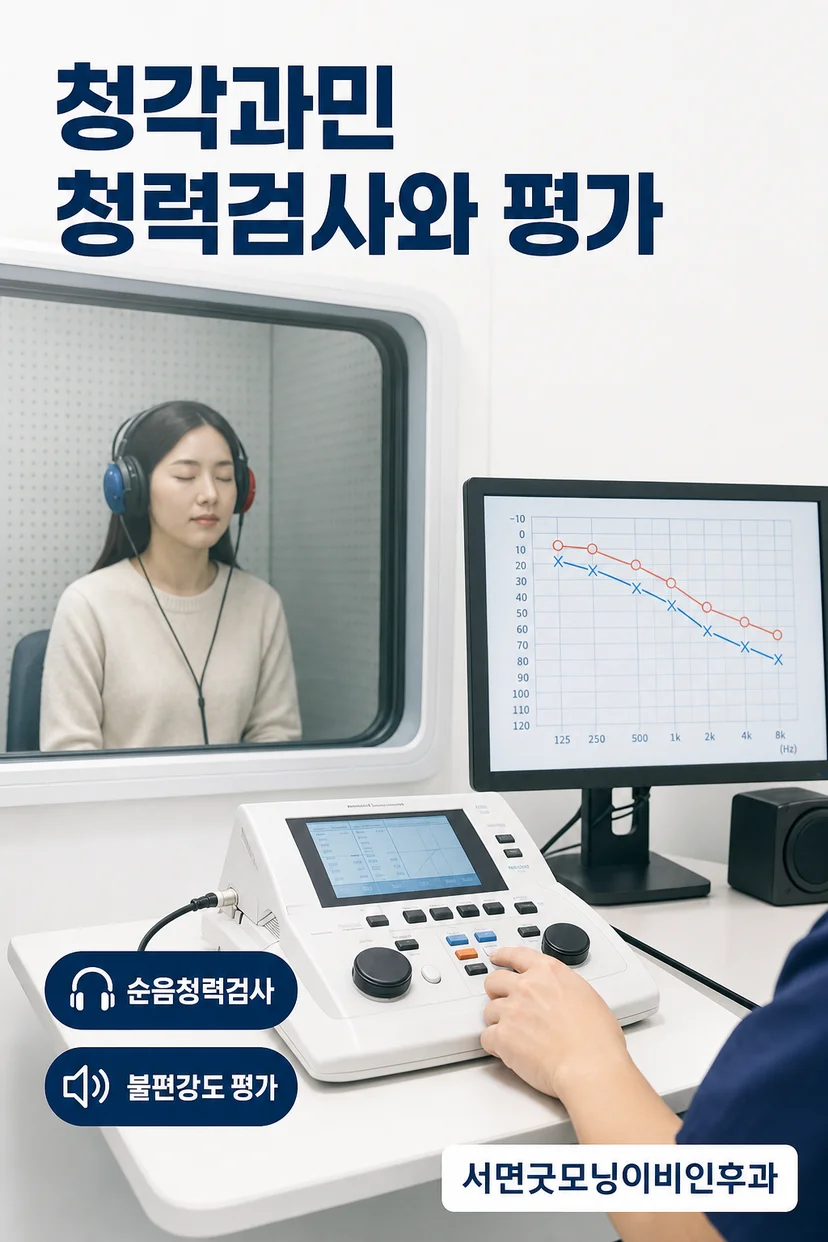 청각과민 검사 장면