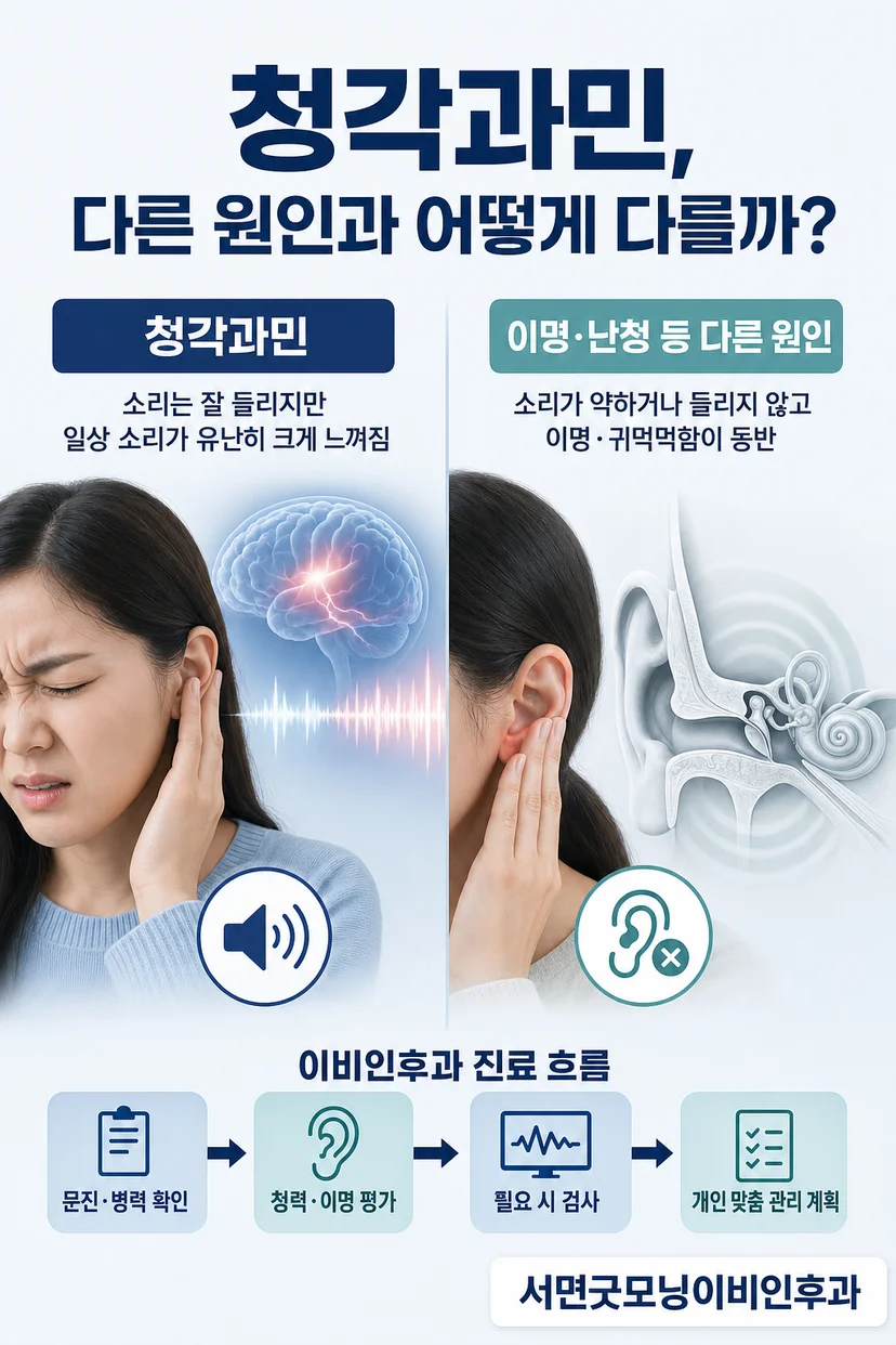 청각과민 감별 진단 과정