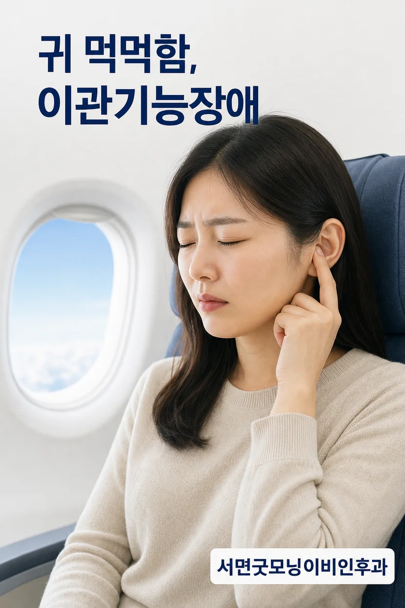 귀와 코를 연결하는 이관의 구조를 보여주는 그림