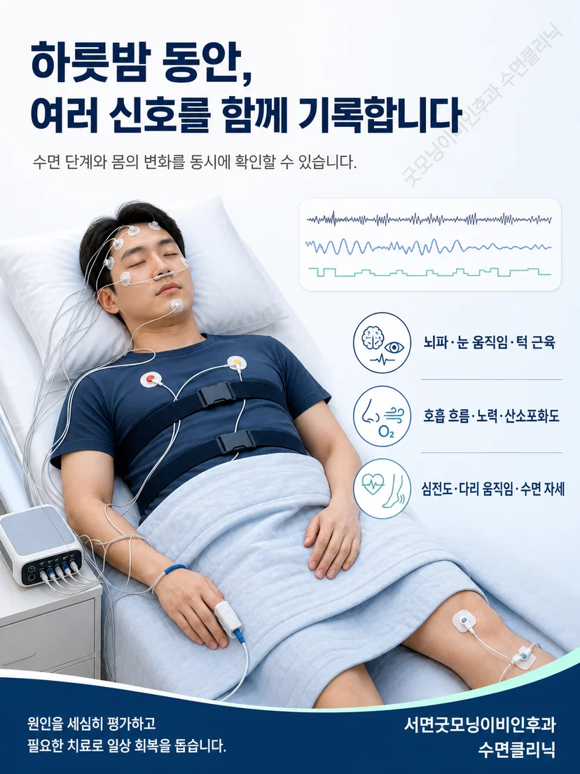 검사 전 문진표와 복용 약 목록, 수면시간 기록을 확인하는 환자