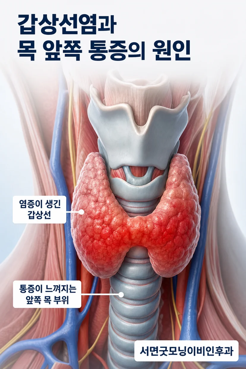 갑상선 기능 변화와 증상 도식