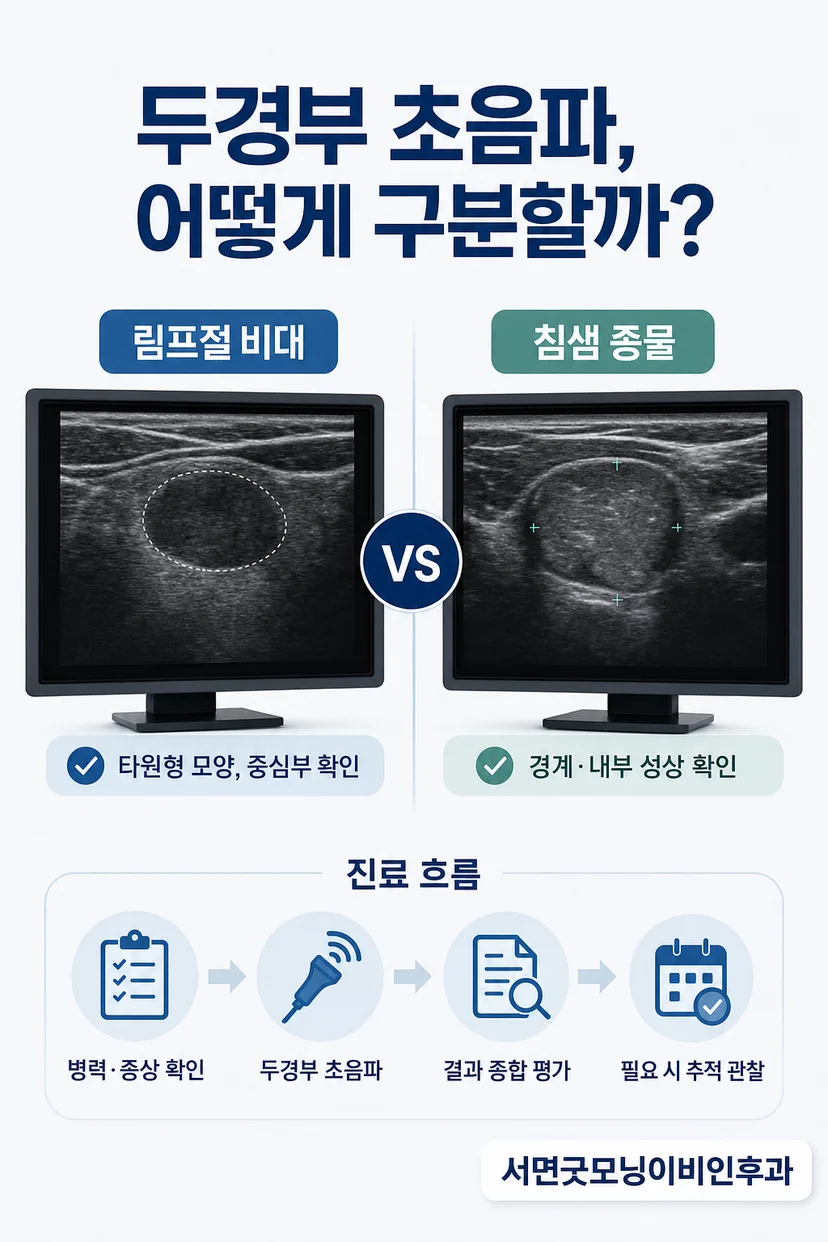 경부 림프절 초음파 영상