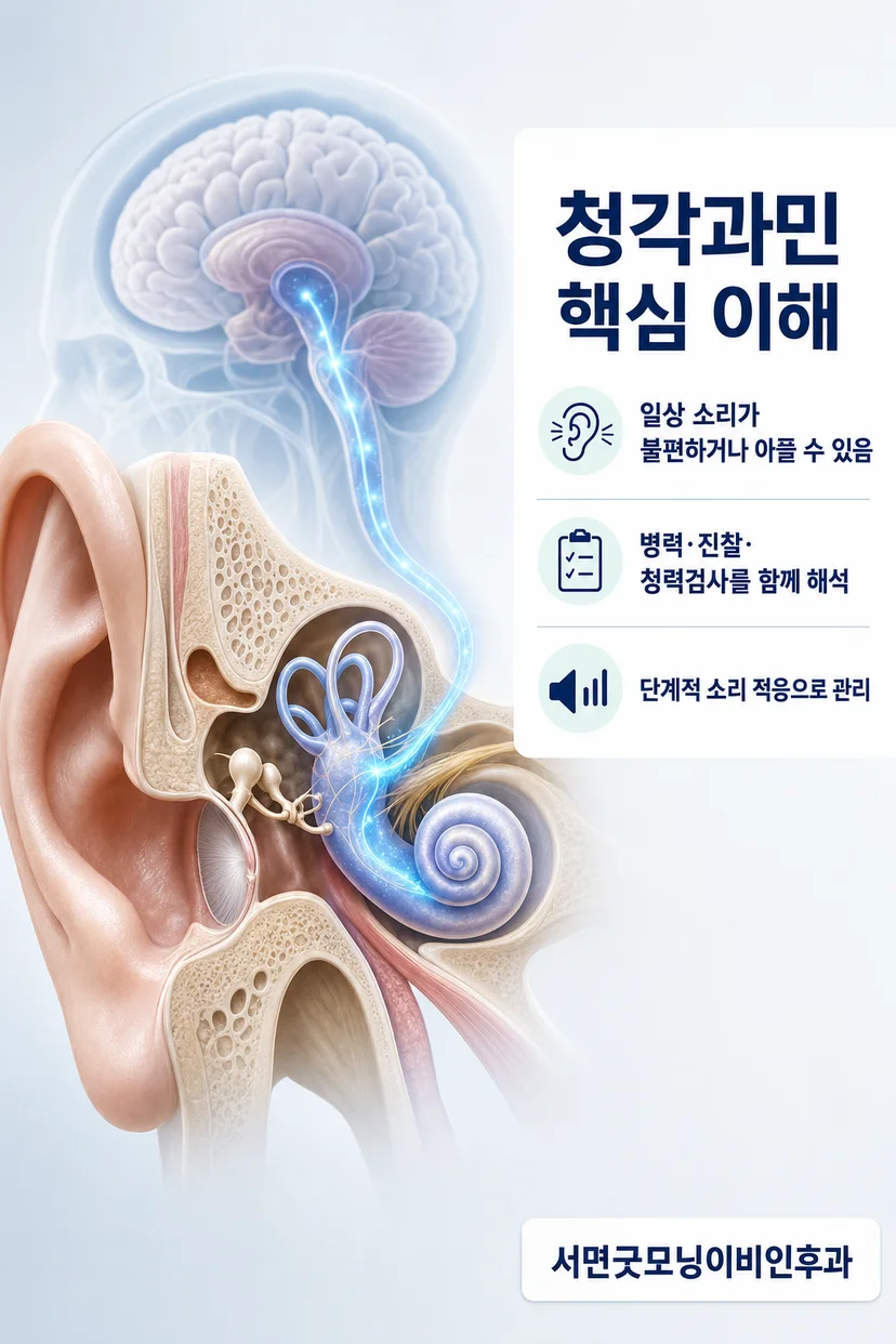 이비인후과 전문의 진료 모습