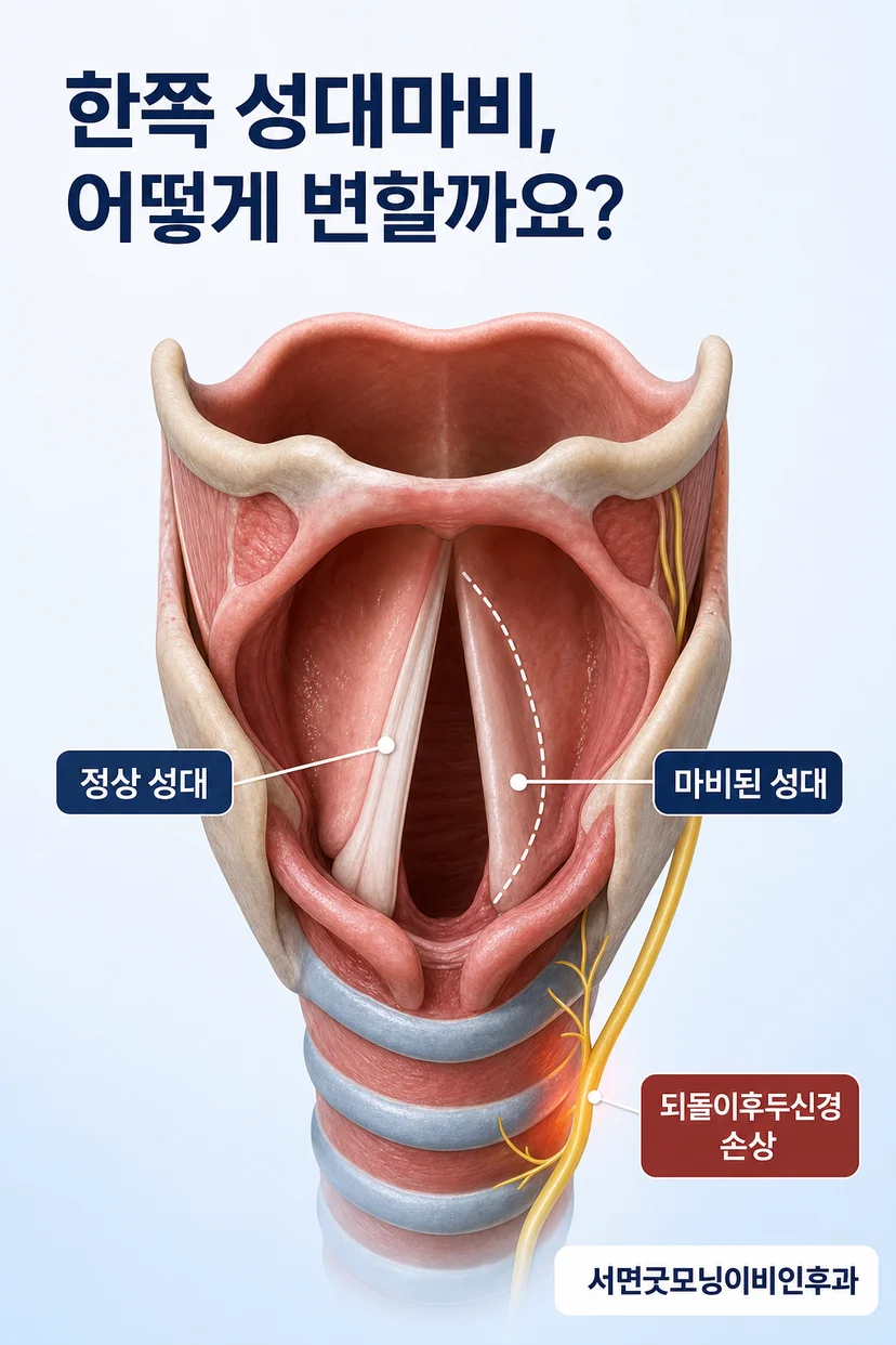 성대마비 환자의 음성 변화