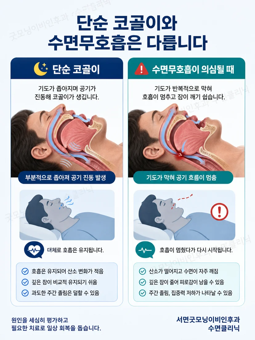 동침자가 잠든 사람의 불규칙한 호흡을 관찰하고 기록하는 모습
