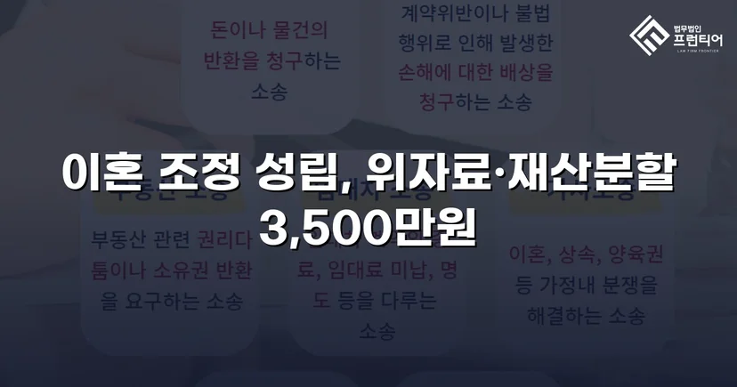 10년 혼인 끝에 일방적 이혼 요구, 위자료·재산분할 3,500만 원 조정 성립