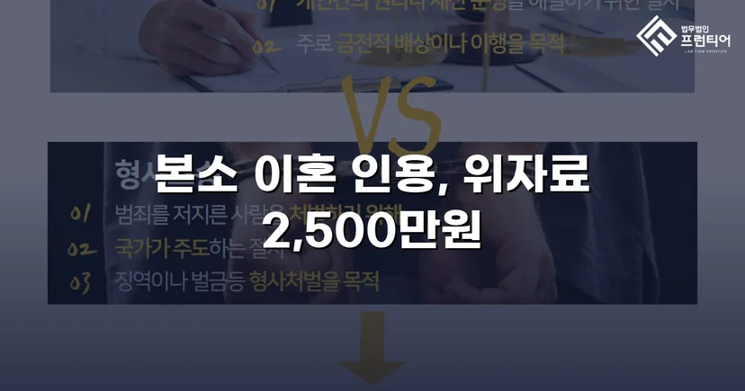 배우자의 부정행위, 반소까지 막아내고 이혼 및 위자료 2,500만 원 승소