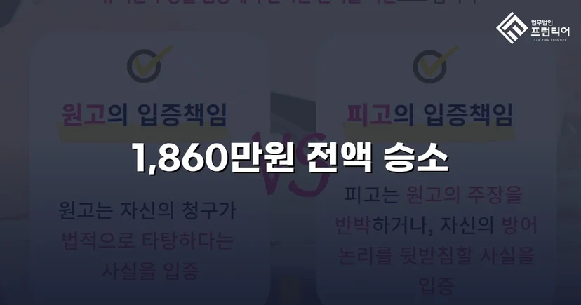 차용증 없이도 1,860만 원 전액 돌려받은 대여금 소송