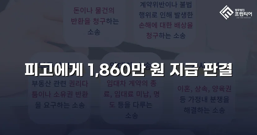 차용증 없이도 1,860만 원 전액 돌려받은 대여금 소송