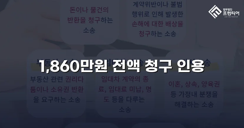 차용증 없이도 1,860만 원 전액 돌려받은 대여금 소송