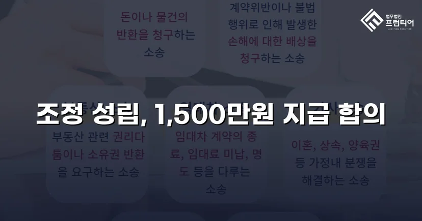 위자료·재산분할 분쟁, 조정으로 완전히 마무리한 이혼 사건