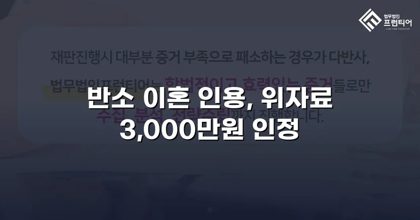 위자료 3,000만 원 전액 인정, 양육권까지 확보한 이혼 소송