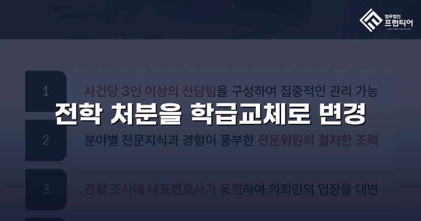 전학 처분 위기, 행정심판으로 학급교체 처분 감경 성공