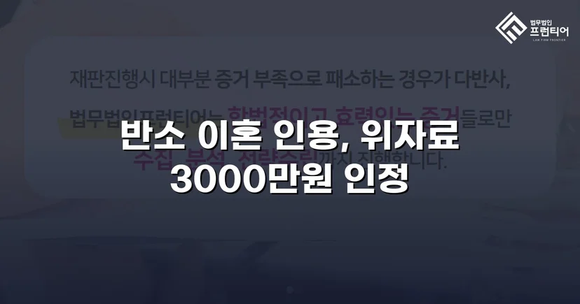 위자료 3,000만 원 전액 인정, 양육권까지 확보한 이혼 소송