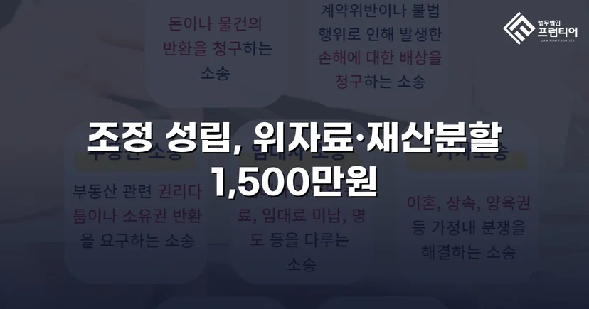 위자료·재산분할 분쟁, 조정으로 완전히 마무리한 이혼 사건