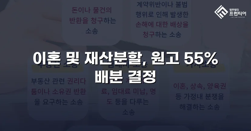 전업주부 기여도 55% 인정, 재산분할 7천만 원 확보