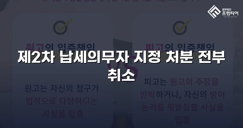 주식만 보유했을 뿐, 제2차 납세의무자 지정 처분 취소 성공