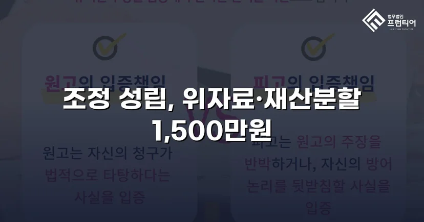 위자료·재산분할 분쟁, 조정으로 완전히 마무리한 이혼 사건