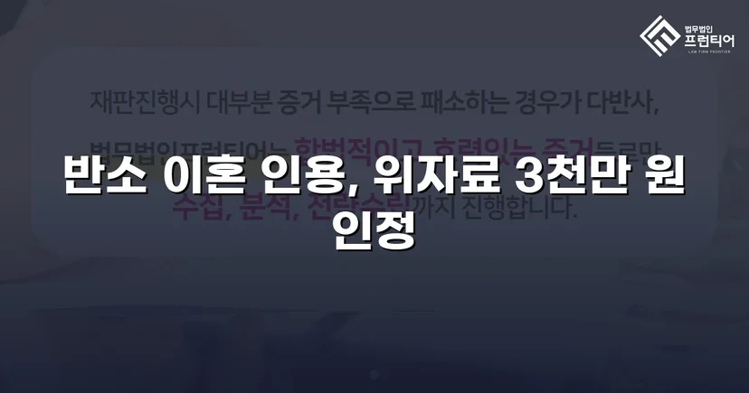 위자료 3,000만 원 전액 인정, 양육권까지 확보한 이혼 소송