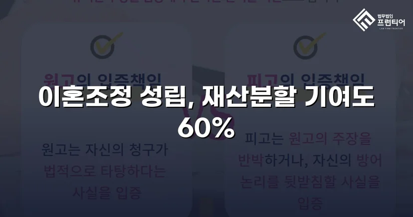 불리한 조건 속에서도 재산분할 기여도 60% 인정받다