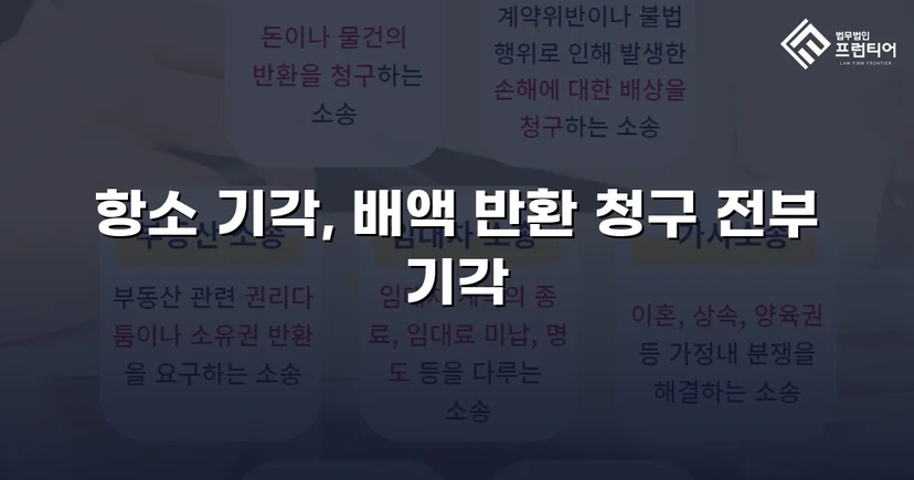 계약금 배액 반환 청구 1,600만 원, 항소심에서 전부 기각