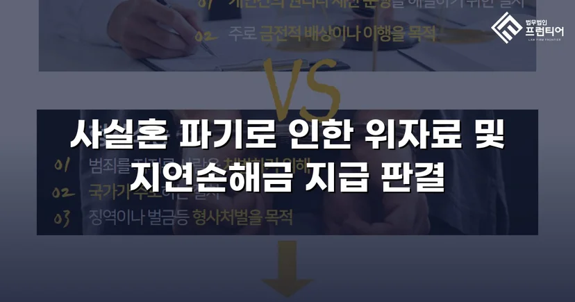 사실혼 파기 손해배상, 부정행위 입증으로 위자료 청구 승소