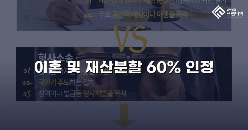불리한 조건 속에서도 재산분할 기여도 60% 인정받다