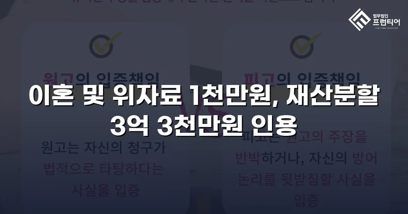 폭력 남편의 반소까지 기각, 재산분할 3억 원 이상 인정받다