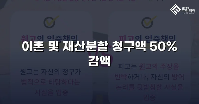 재산분할 2,000만 원 청구, 절반으로 줄인 이혼소송 승리