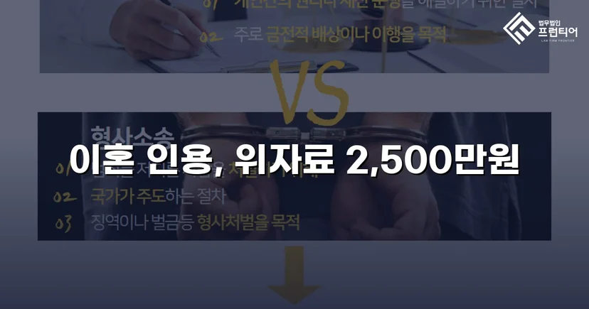 배우자의 부정행위, 반소까지 막아내고 이혼 및 위자료 2,500만 원 승소