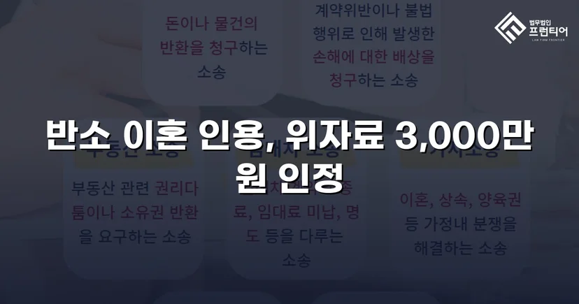 위자료 3,000만 원 전액 인정, 양육권까지 확보한 이혼 소송