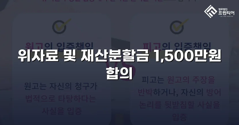 위자료·재산분할 분쟁, 조정으로 완전히 마무리한 이혼 사건