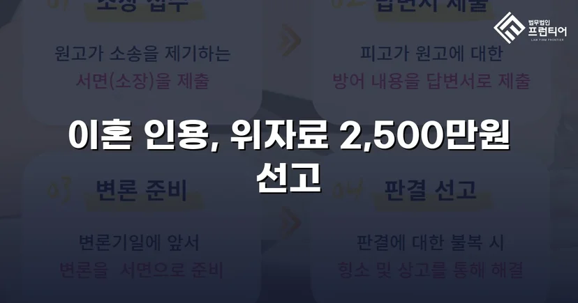 배우자의 부정행위, 반소까지 막아내고 이혼 및 위자료 2,500만 원 승소