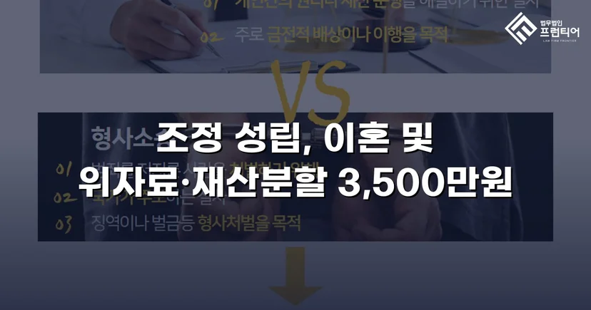 10년 혼인 끝에 일방적 이혼 요구, 위자료·재산분할 3,500만 원 조정 성립