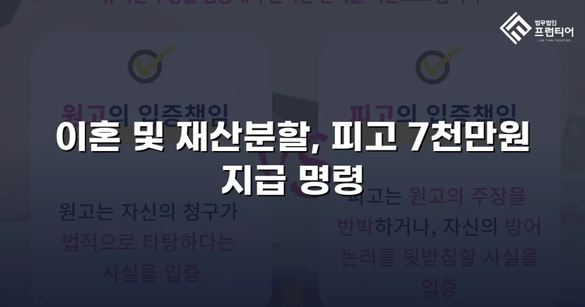 전업주부 기여도 55% 인정, 재산분할 7천만 원 확보