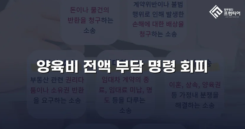 이혼 조정에서 양육비 전액 부담 면제에 성공한 사례