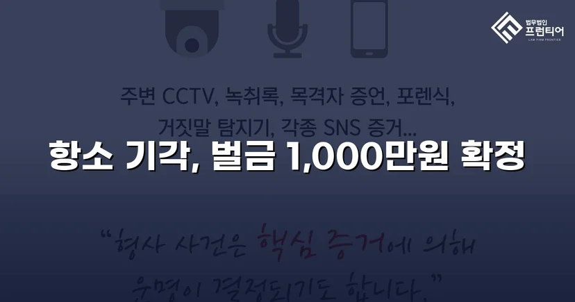 검사가 항소했지만 법원은 원심 벌금형을 그대로 유지했다