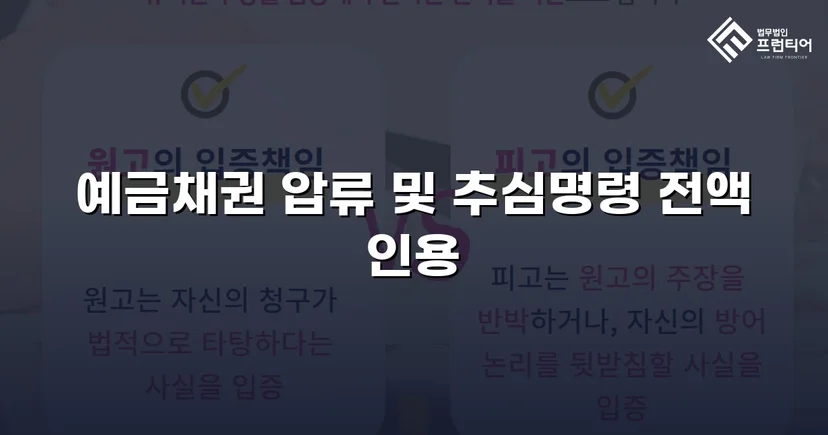8개 은행 동시 압류, 채권압류 및 추심명령 전액 인용
