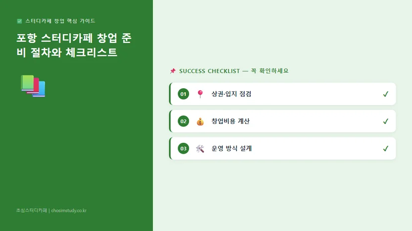 포항 스터디카페 창업 준비 절차와 체크리스트 관련 이미지