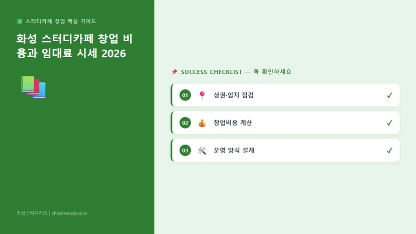 화성 스터디카페 창업 비용과 임대 시세 정리 관련 이미지