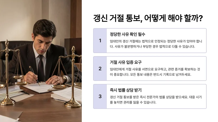 상가 임대차 갱신 거절 통보받았을 때, 법적 대처 방법 상가 임대차 갱신 거절의 법적 요건