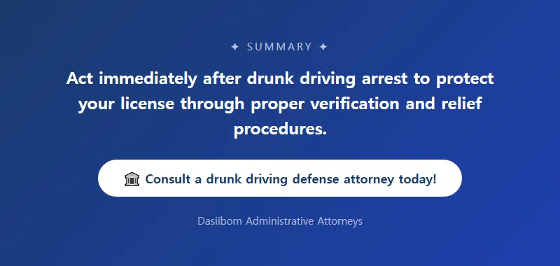 What You Must Do Immediately After Being Caught for Drunk Driving to Seek License Cancellation Relief Administrative Appeal Procedure for Drunk Driving License Cancellation Relief