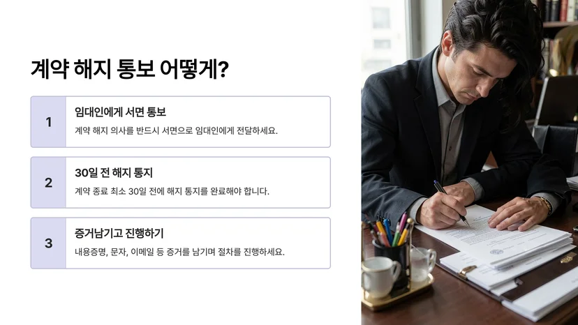 전세 임차권등기명령으로 전세보증금 반환받기: 임대차 계약 해지 통보 절차와 기간 임대차 계약 해지의 법적 의미와 기본 원칙