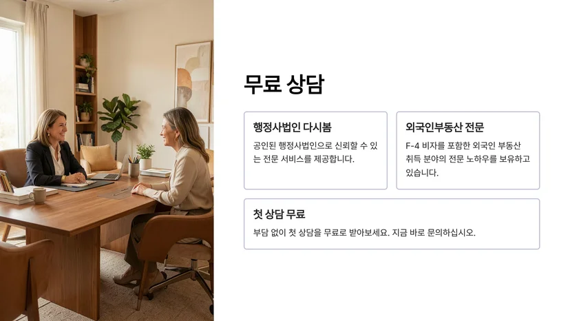 재외동포 F-4 비자 부동산 취득, 신고부터 양도세까지 완벽 가이드 외국인 부동산 취득 신고 절차 및 기간