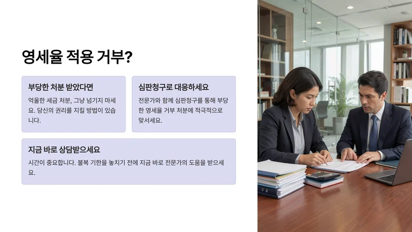 영세율 적용 거부 처분에 대한 국세 심판청구와 세금 이의신청 절차 영세율 적용 거부란 무엇인가
