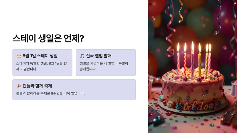 스트레이 키즈 스테이 생일 축하, 8월 1일 디지털 앨범 정식 발매 스테이, 스트레이 키즈의 든든한 파트너