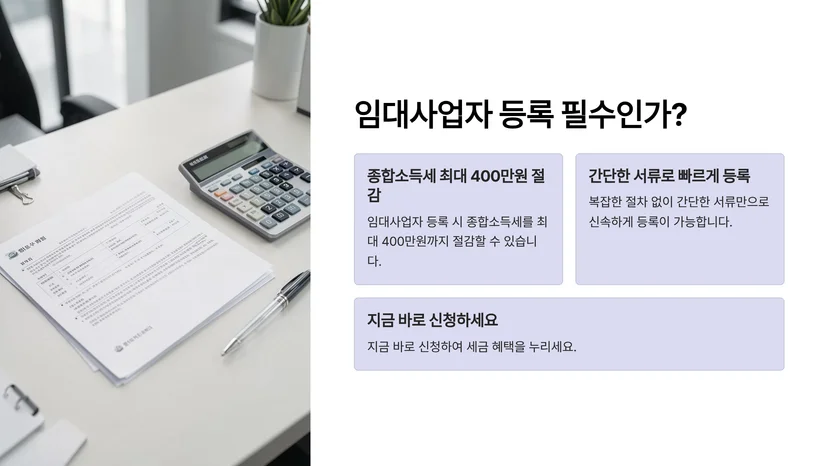 부동산 임대사업자 등록과 세금 혜택: 절차부터 세제 혜택까지 완벽 가이드 부동산중개업 등록과 임대사업자 등록의 구분