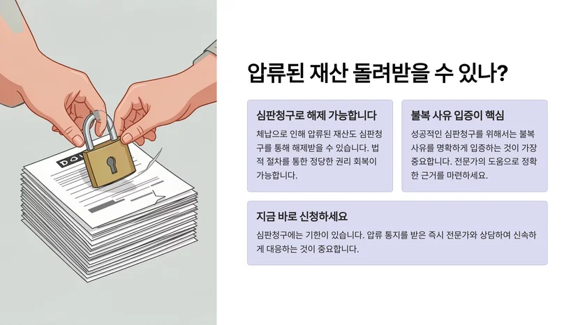 국세 심판청구로 체납 세금 압류 해제 신청하는 법 체납 세금 압류가 발생하는 과정