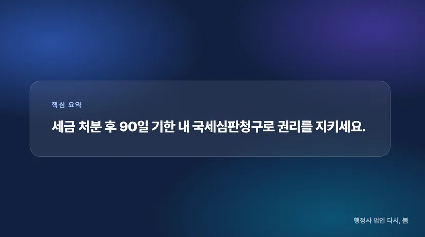 국세 심판청구 기간, 세무조사 이후 정확히 언제까지 이의신청 가능한가 국세 심판청구 기간 계산 방법과 주의사항