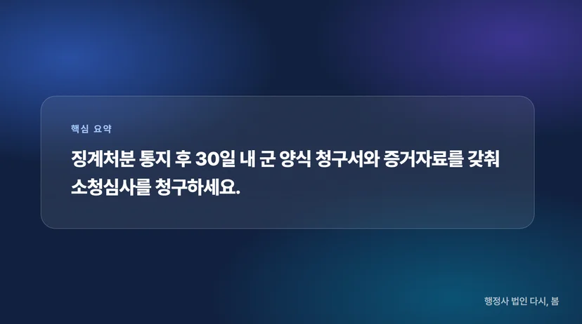 군인 징계 소청심사로 강등 구제받는 법, 절차부터 기한까지 소청심사 청구 절차와 제출 서류